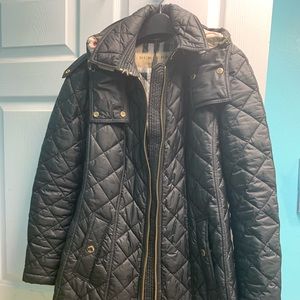 Burberry diamond quilted jacket.